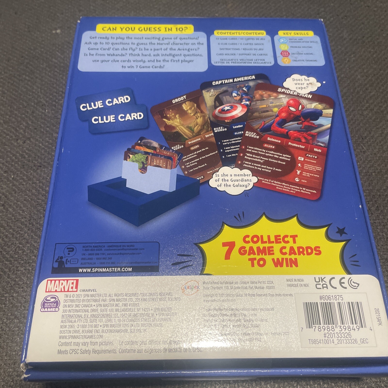 NIP Skillmatics Marvel Card Game Guess in 10 Educational Gift 8 Year Olds and Up