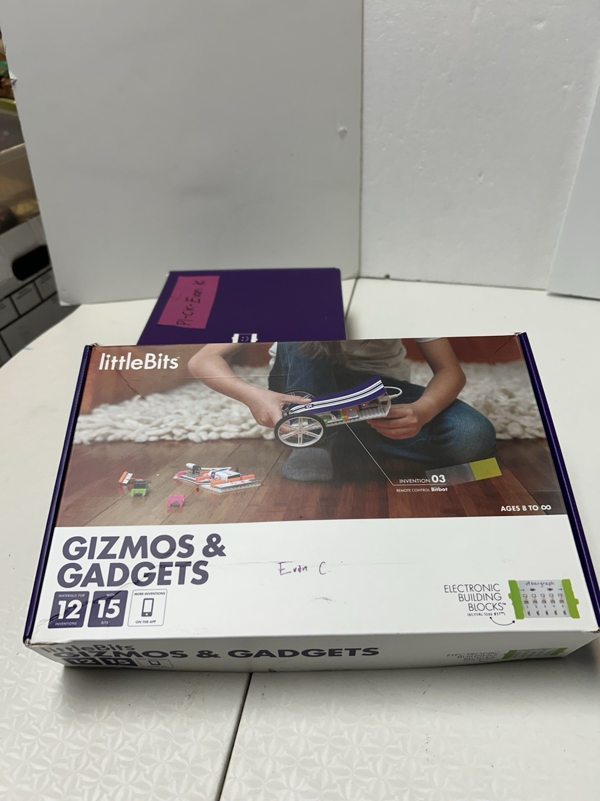 2Little Bits Gizmos & Gadgets Kit, STEM – Electronic Bitbot Makers Toy Open box