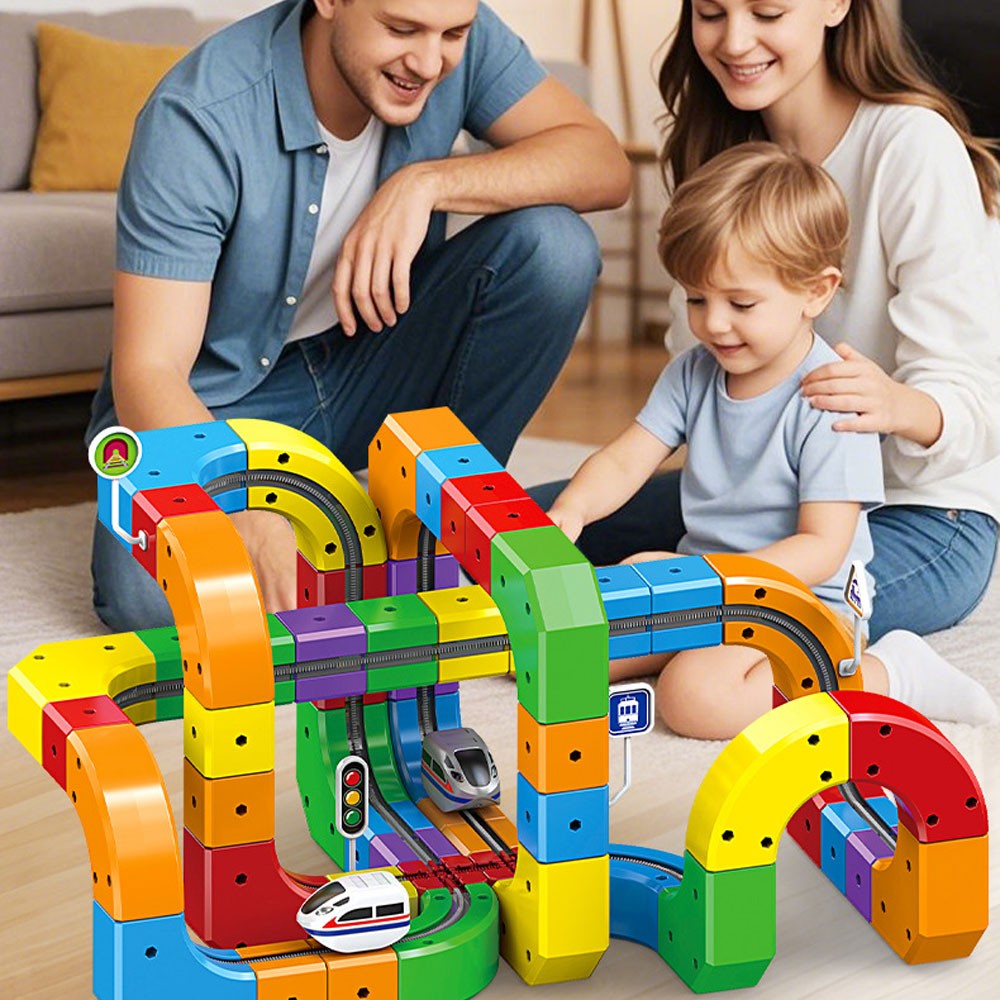KlickRail Electric Train Set Flexible Race Track for Building Toy Kids Gift GN