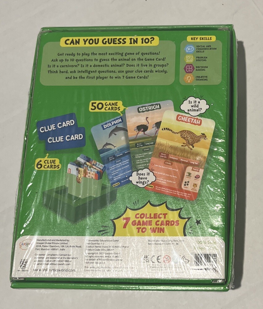 Skillmatics Guess In 10 Animal Planet Game of Smart Answers Creative Thinking