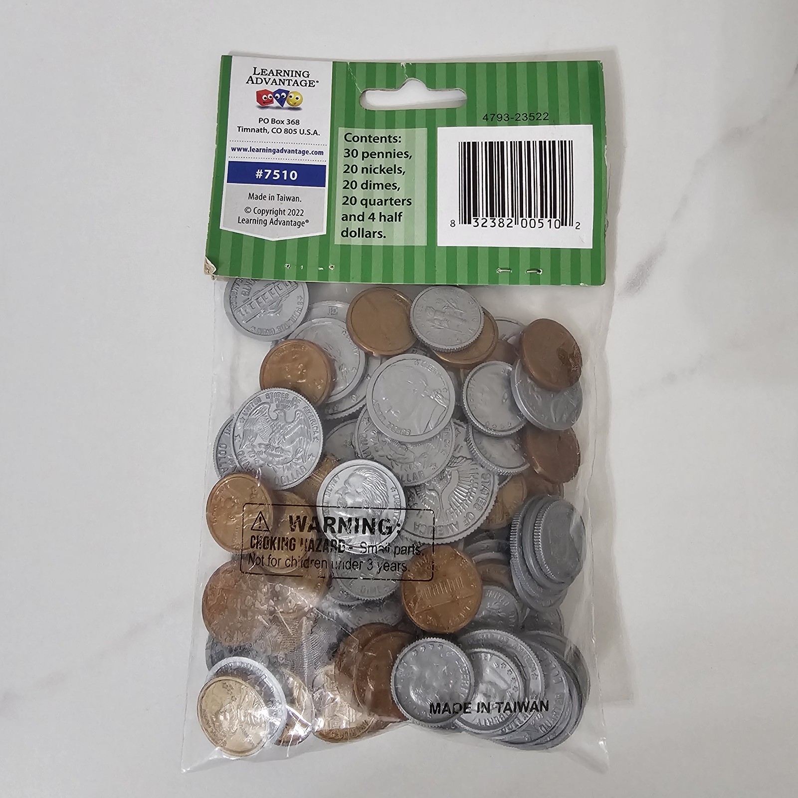 Learning Advantage Plastic Coin Set Realistically Detailed Set Of 100