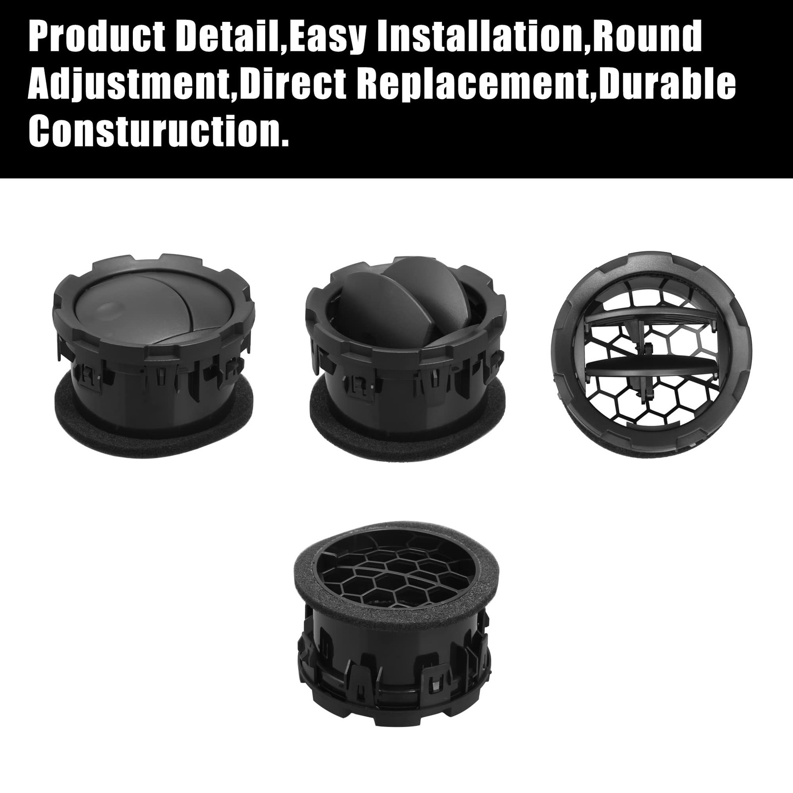 X AUTOHAUX 4 Pcs Front Dashboard Air Vent AC Heater BC3Z19893AA for Ford F-25…