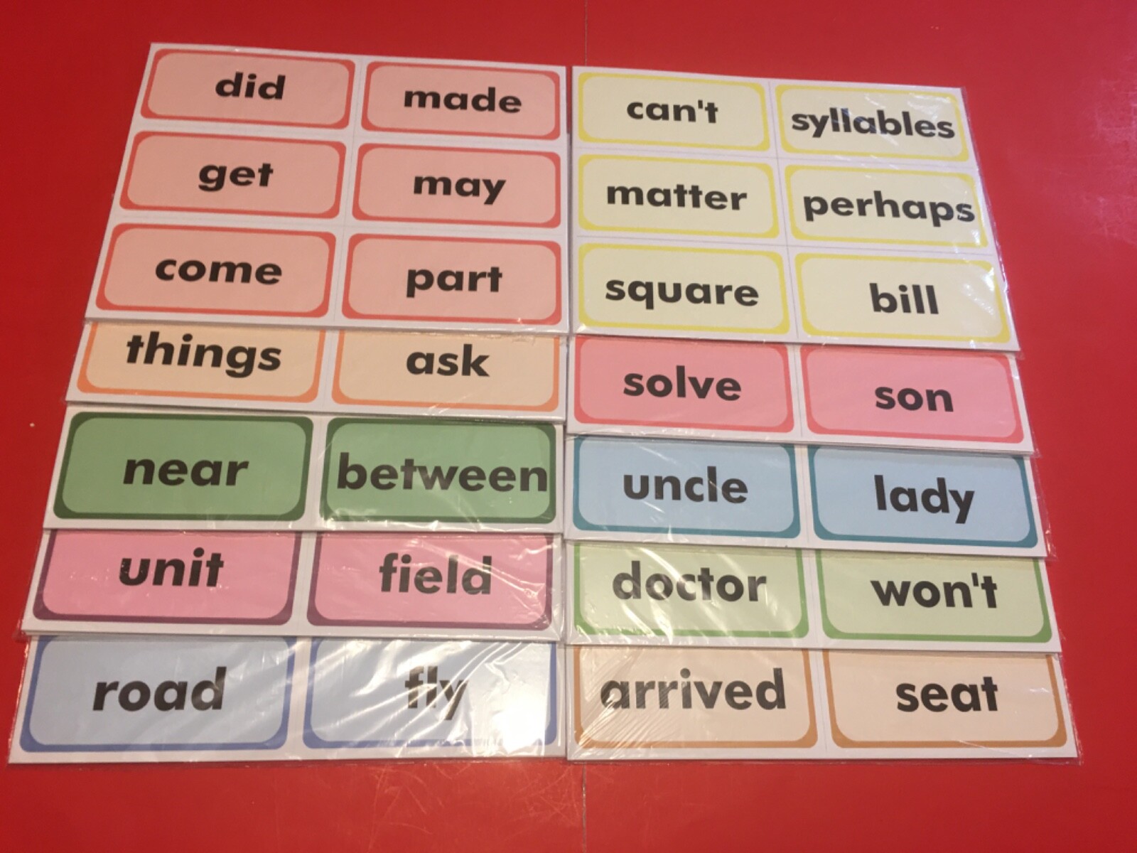 DIY – Fry’s 1000 Sight Words set – Reading – PRINTED & UNCUT – 1000 cards
