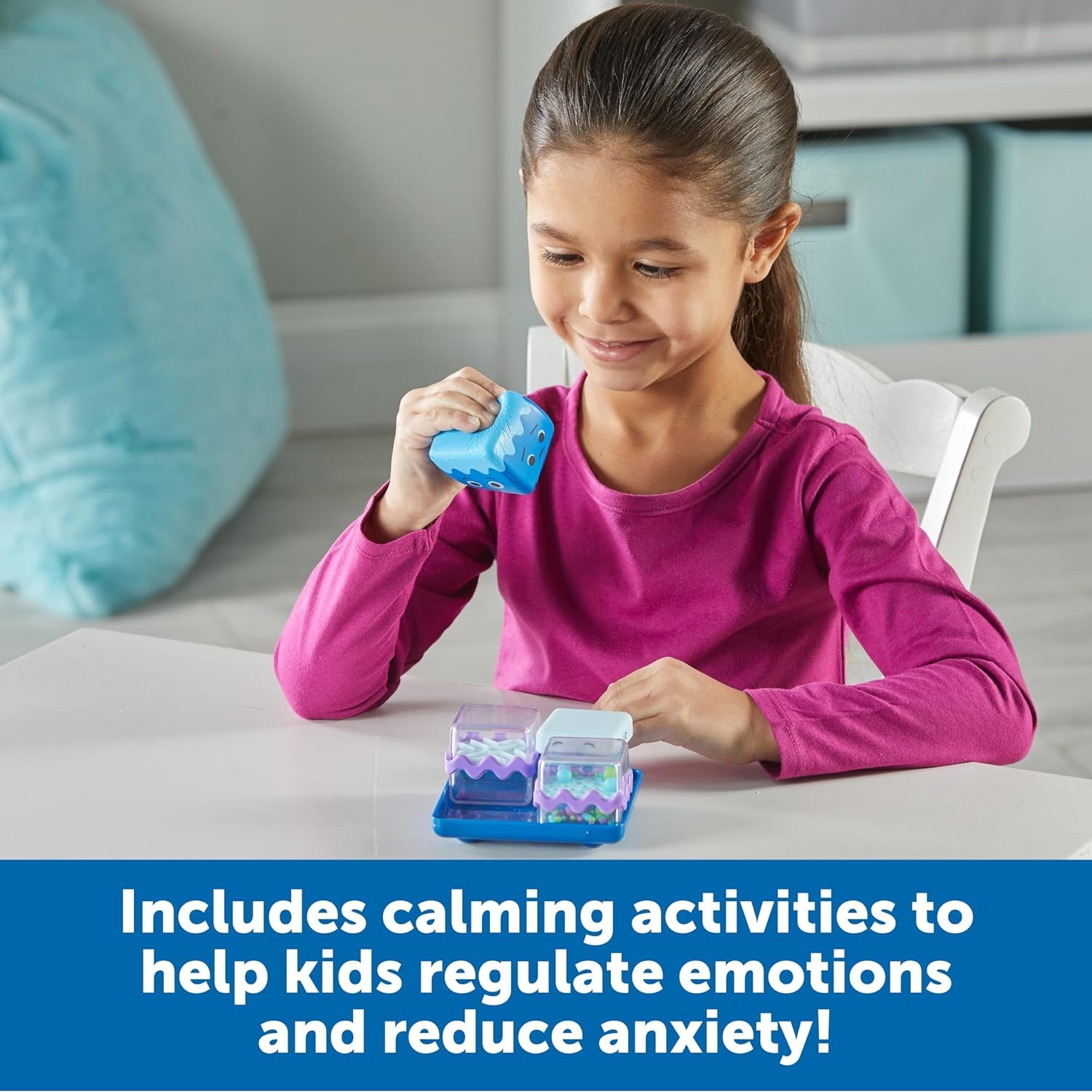 Learning Resources Cubi Sensoriali Antistress Set di 4, età 3+, Giocattoli senso
