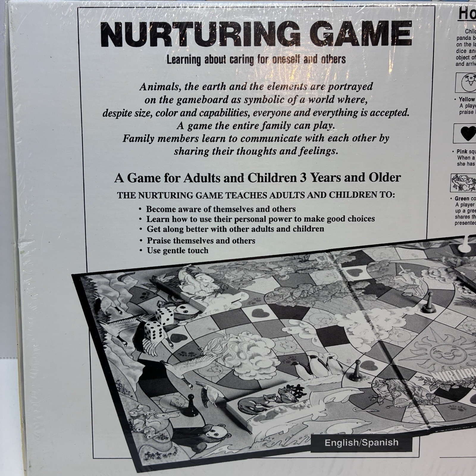 NURTURING GAME Learning About Caring For Others English Spanish Age 3+ 1991 NEW