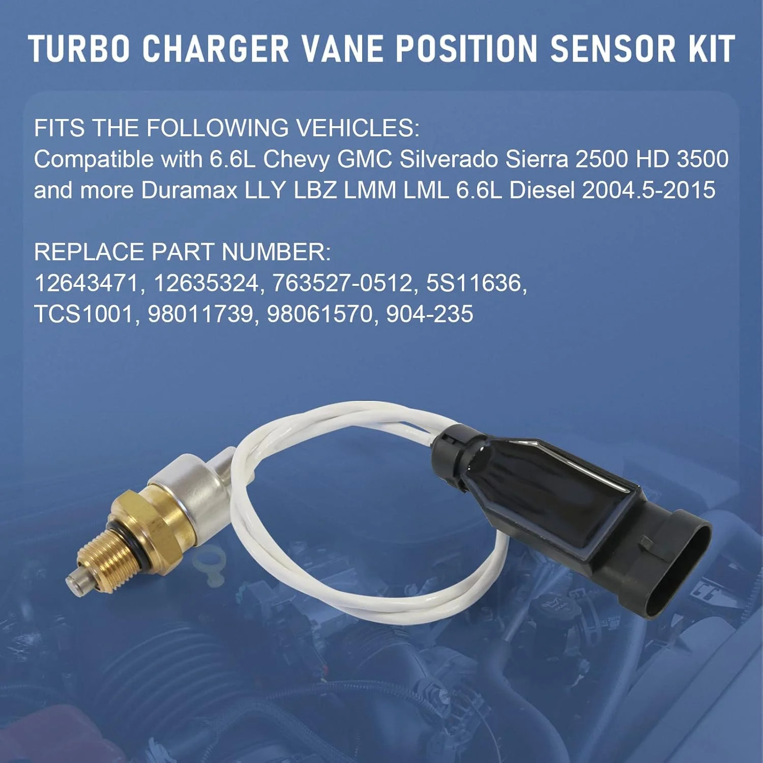 Turbo Charger Vane Position Sensor Kit Compatible with Chevy GMC Silverado Sierr