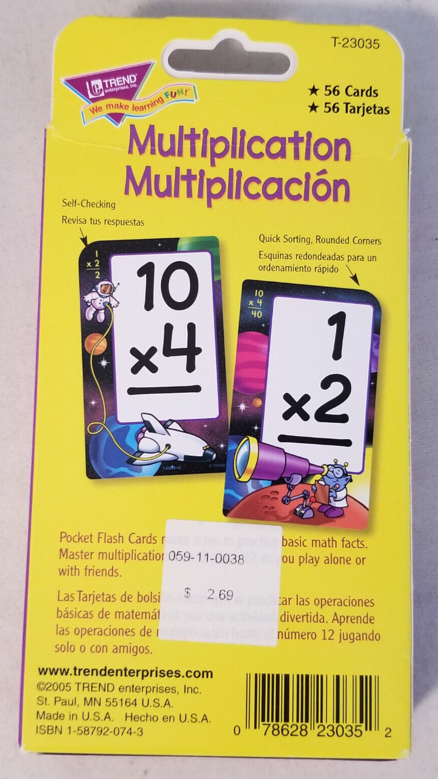 Trend: Multiplication Multiplicacion Pocket Flash Cards – New