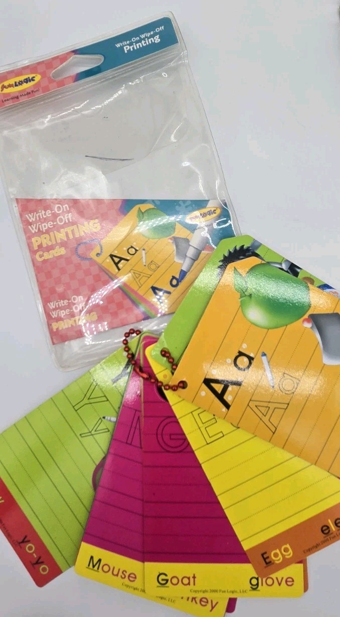 Lot Of Educational Stuff K4-K5 Wipe Off Writing & Alphabet & Numbers Flash Cards