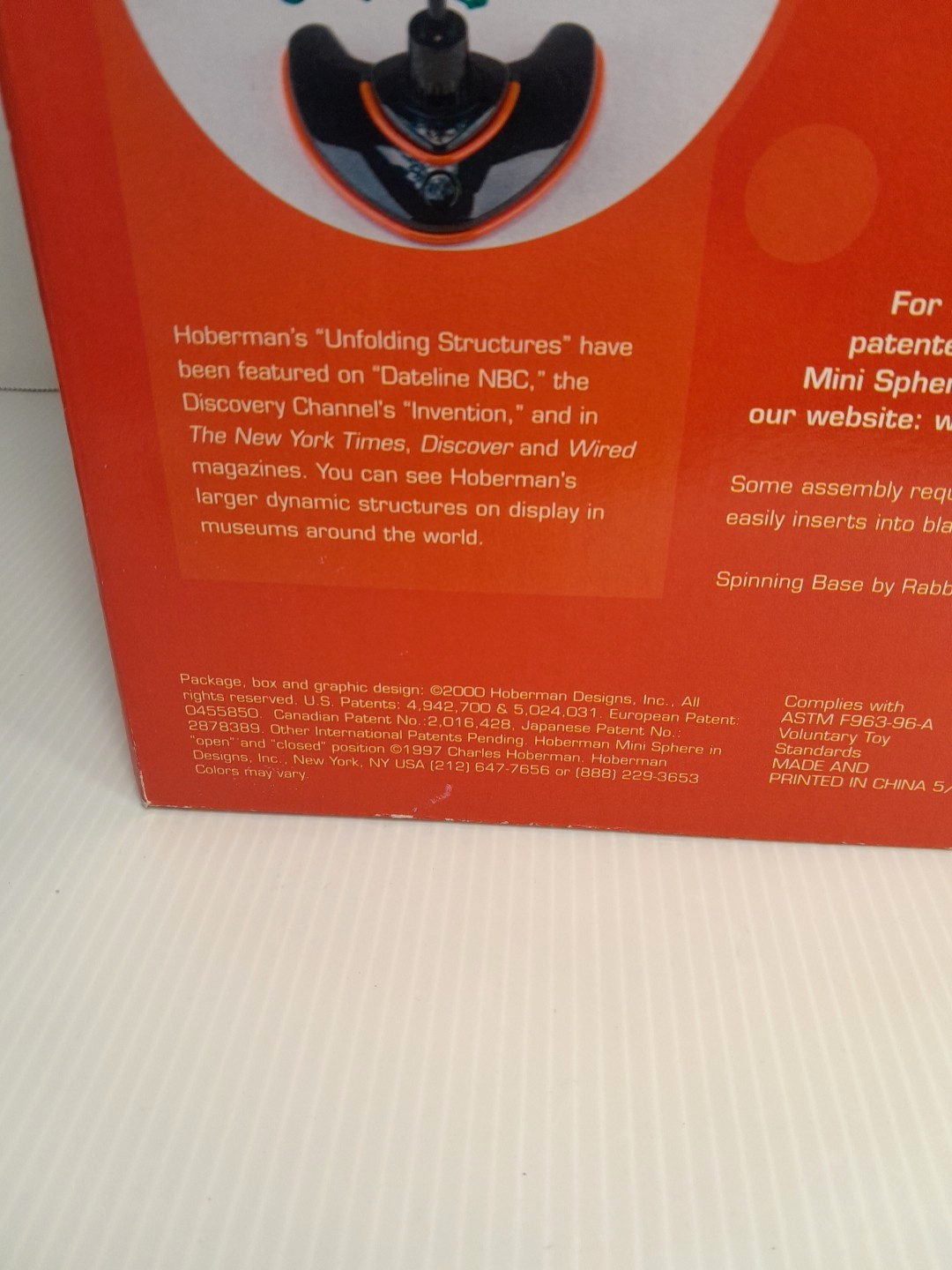 Vtg 2000 Hoberman Mini Sphere Orbiter Educational Toy New Open Box