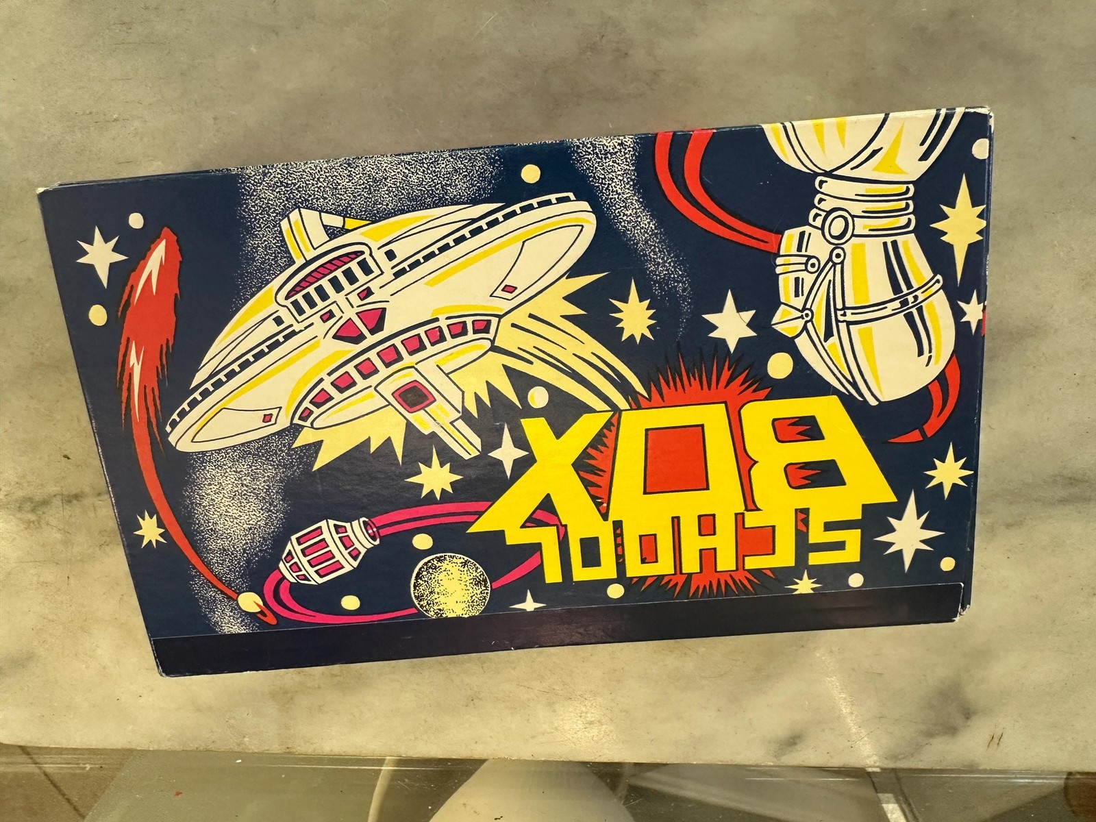 Vintage Wood 1 Inch Letter Blocks (Set of 34) in Vintage Space School Box