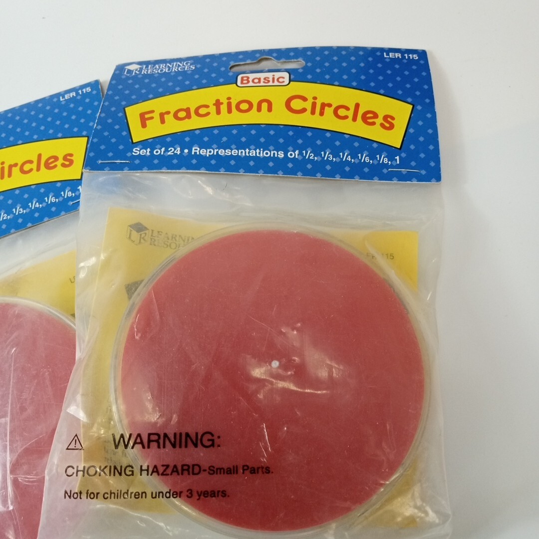 Learning Resources Fraction Circles Set of 2 NEW Sealed