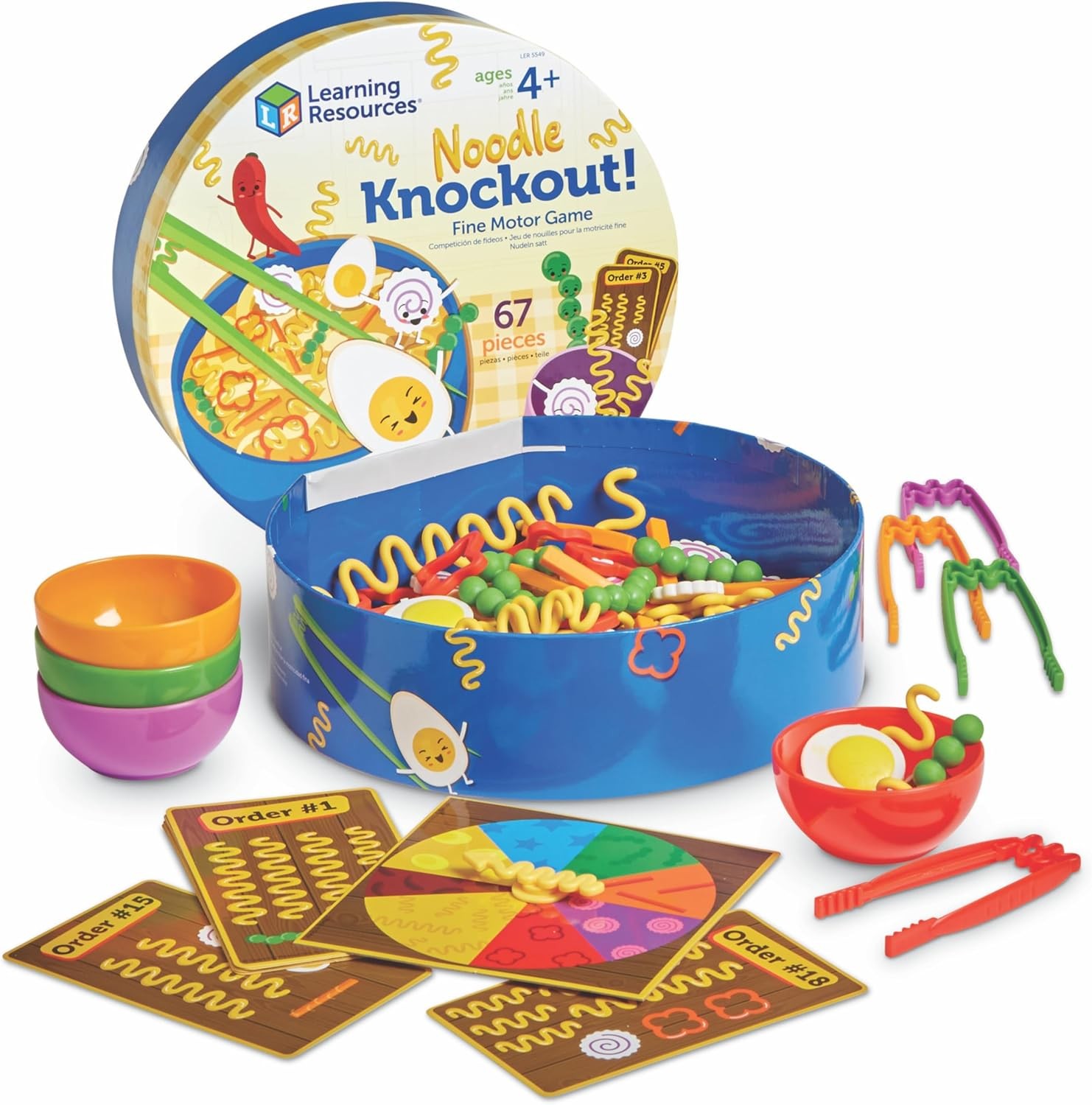 Learning Resources Noodle Knockout Fine Motor Game Ages 4 8 Toddler