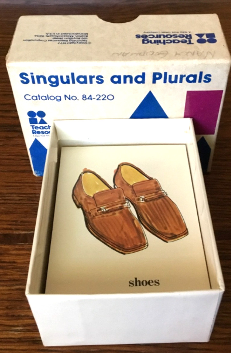 Teaching Resources Singulars and Plurals Flash Cards 1977 Catalog No. 84-220