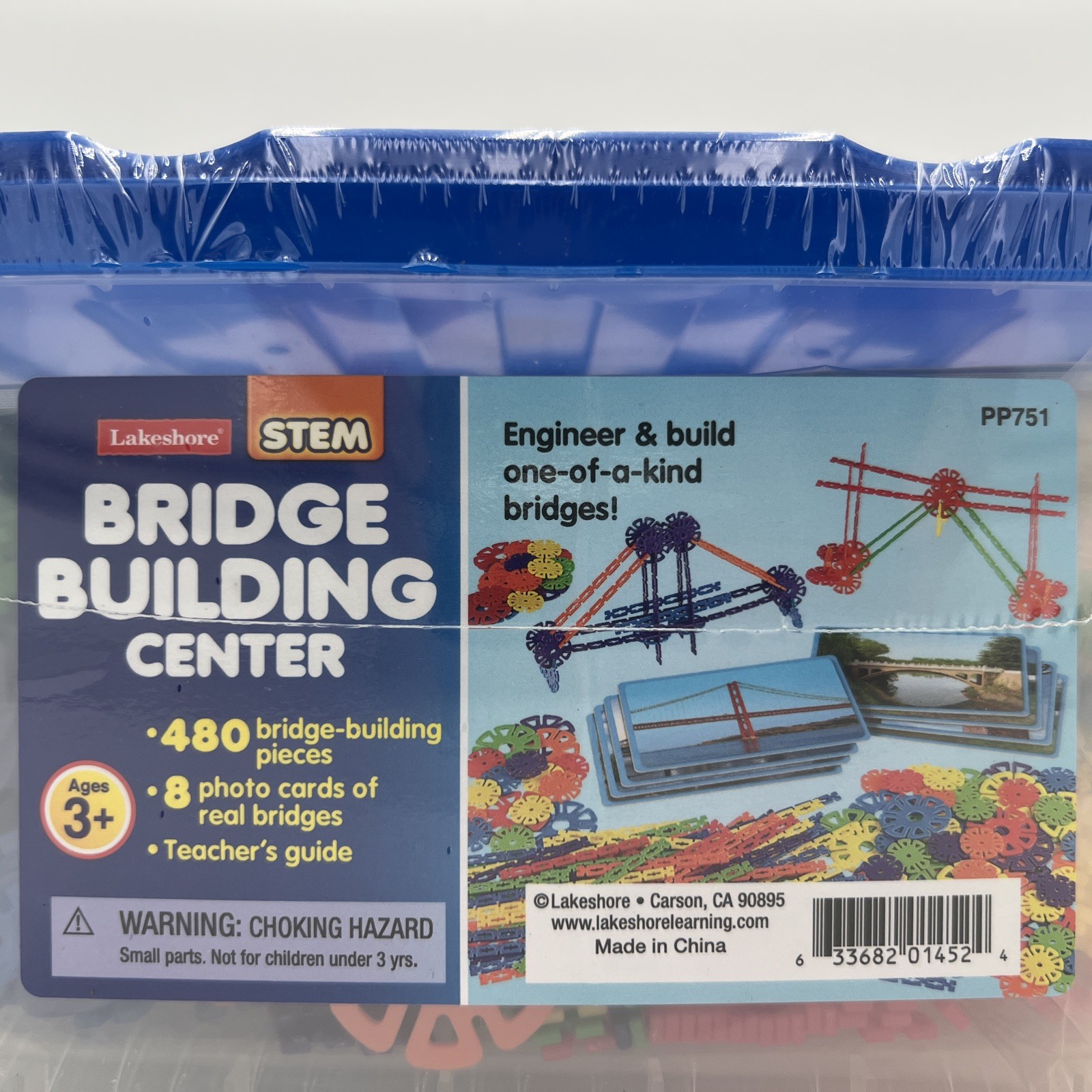 Lakeshore Learning STEM Bridge Building Center 480 pcs Ages 3+ PP751