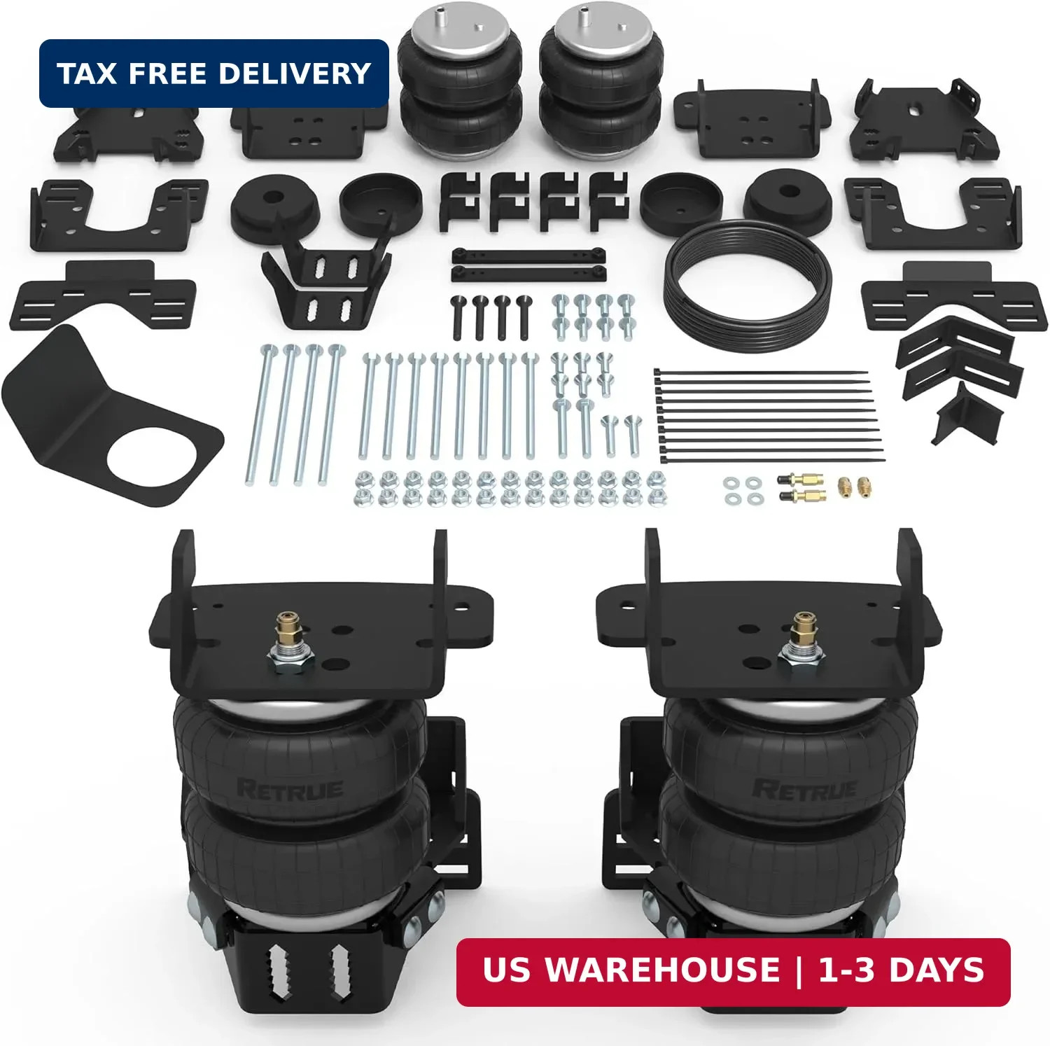 RETRUE Rear Air Bags Suspension Kit for 2017-2026 F250 F350 F450 Truck Towing, 5
