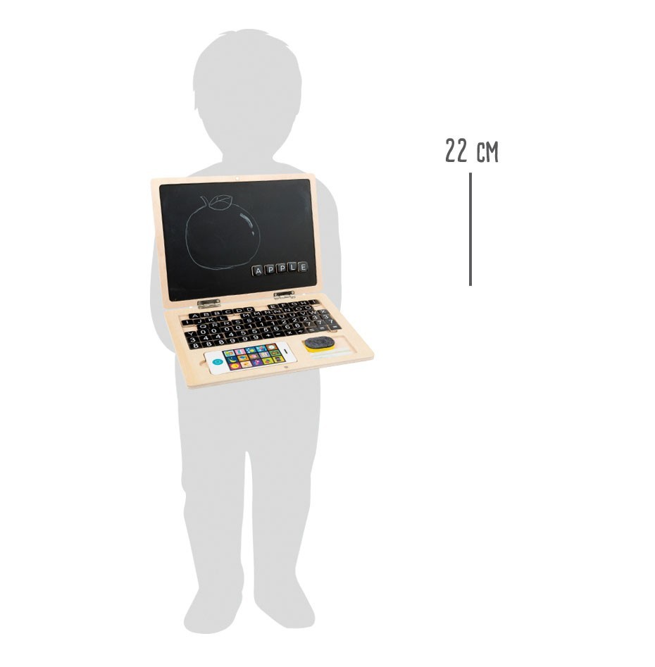 Small Foot Wooden Laptop with Magnet Board 11.8″ x 8.7″ x 0.6″