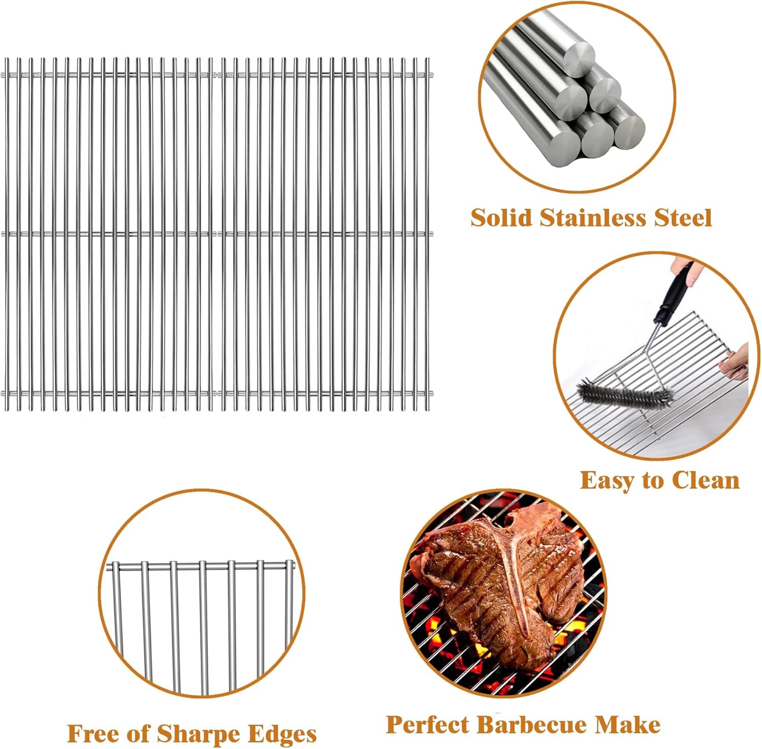 19.5″ Stainless Steel Cooking Grates for Weber Genesis 300 Series. Weber Genesis