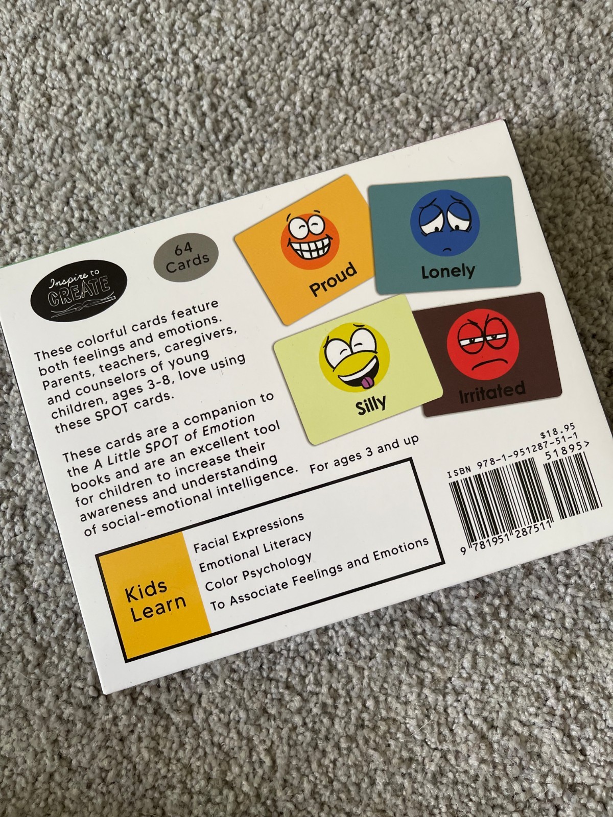 A Little Spot of Feelings and Emotions | Jumbo Flash Cards – 7.5″x5.5″