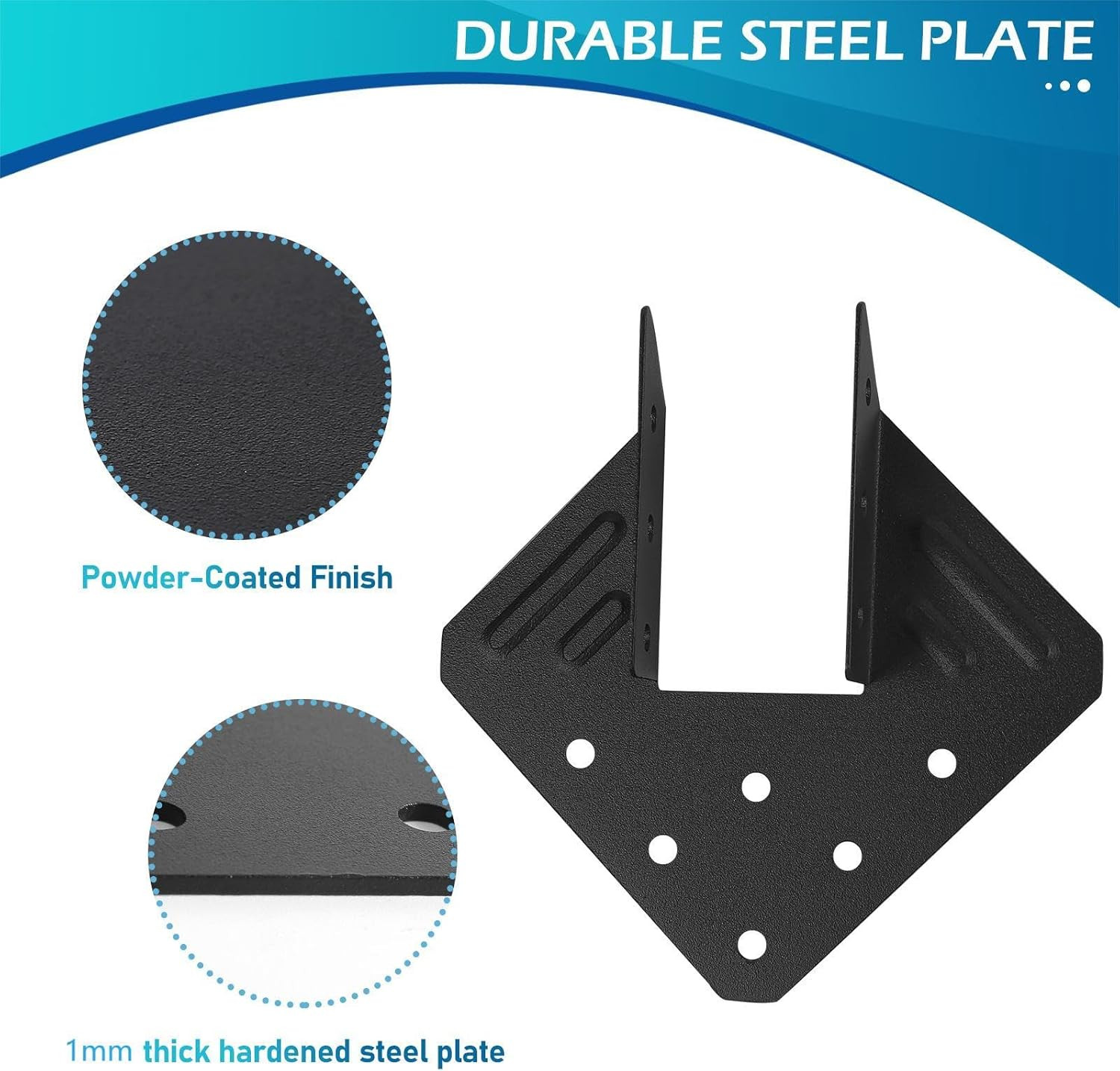 Hurricane Ties 48 Pack, Black Powder Coated Rafter Brackets and Clips