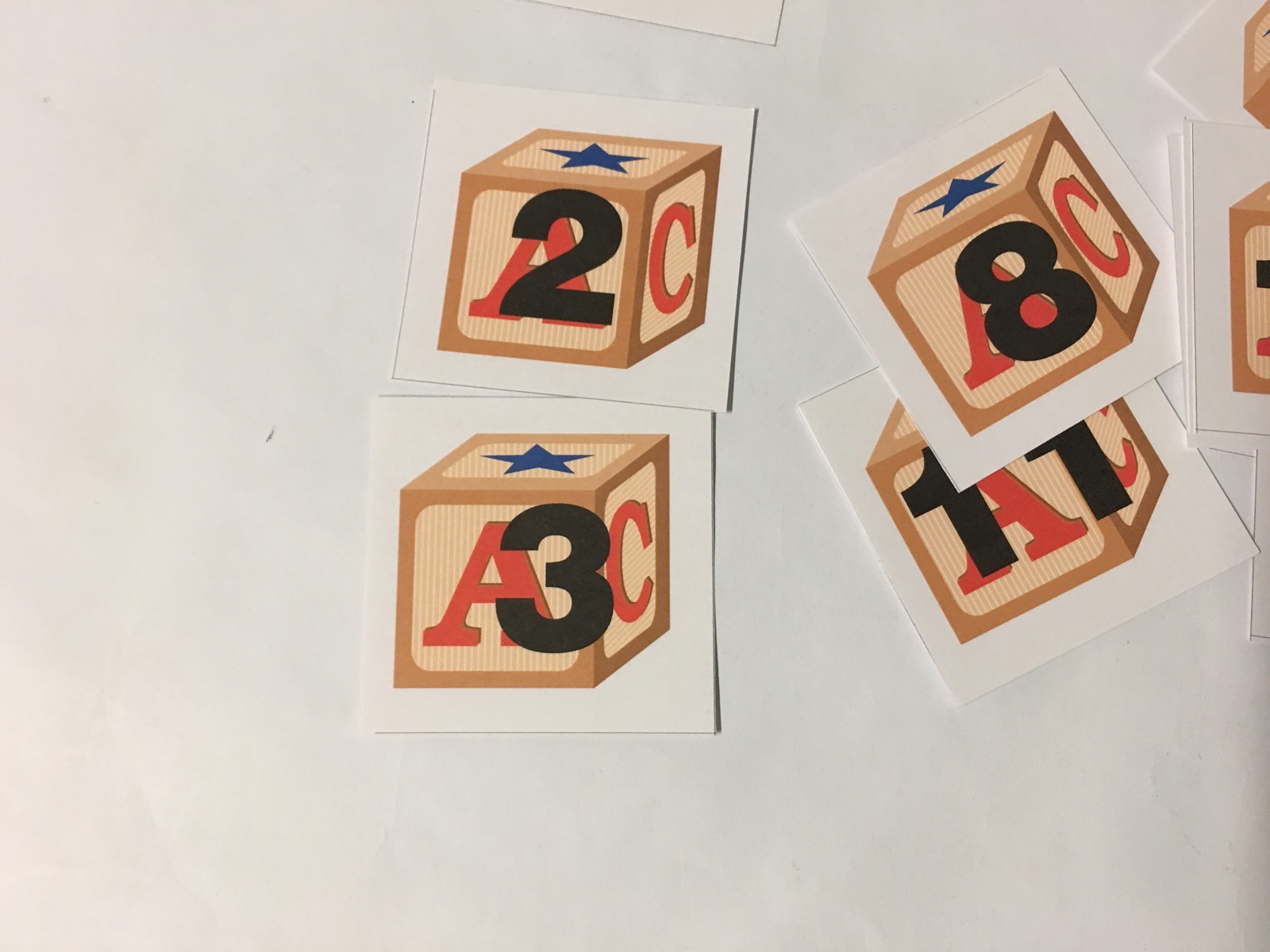 Building Blocks – Numbers 0-31 Pocket Chart – 36 Laminated Picture Cards
