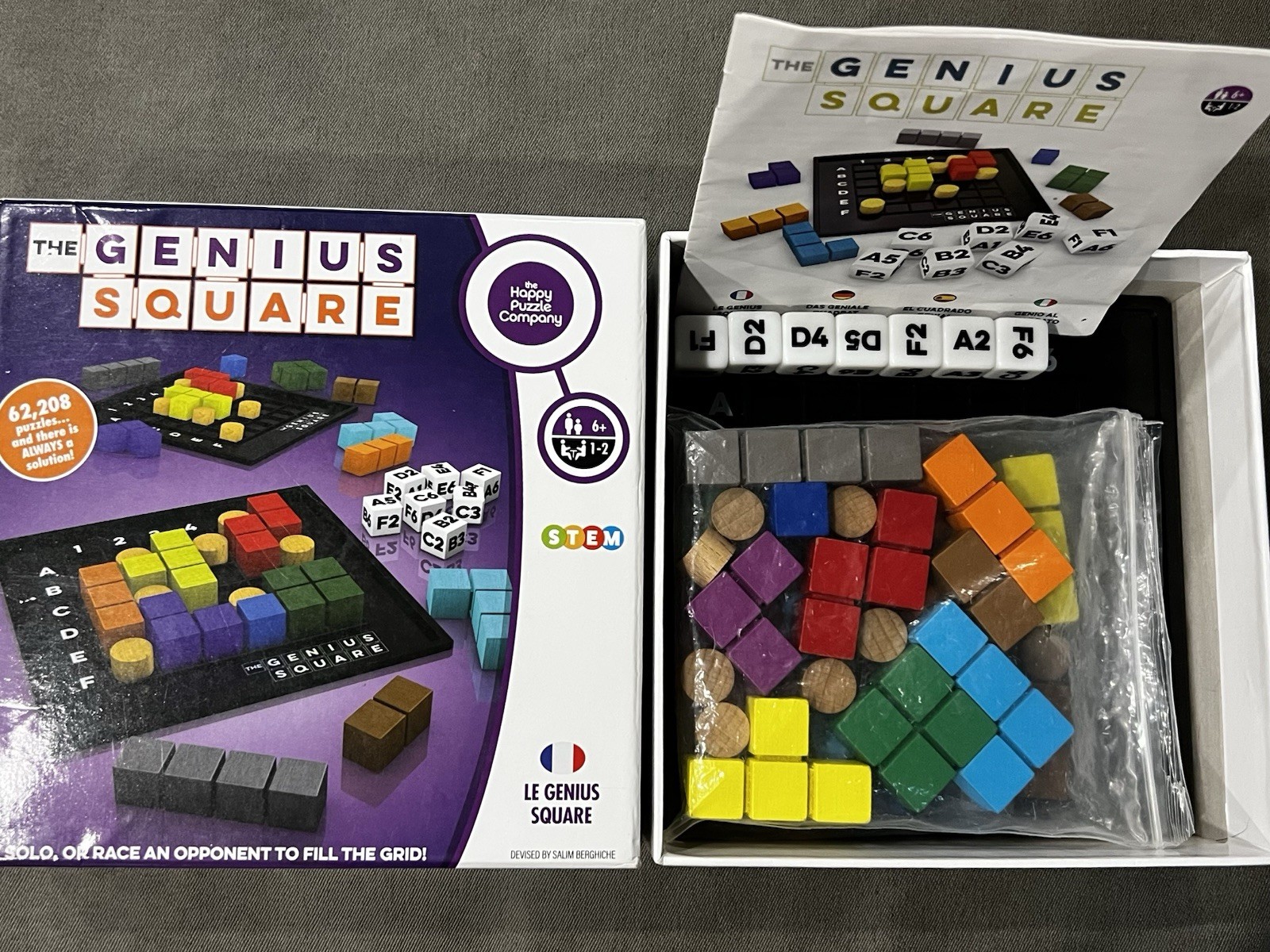 Genius Square Educational Geometric Logic Puzzle Ages 6+
