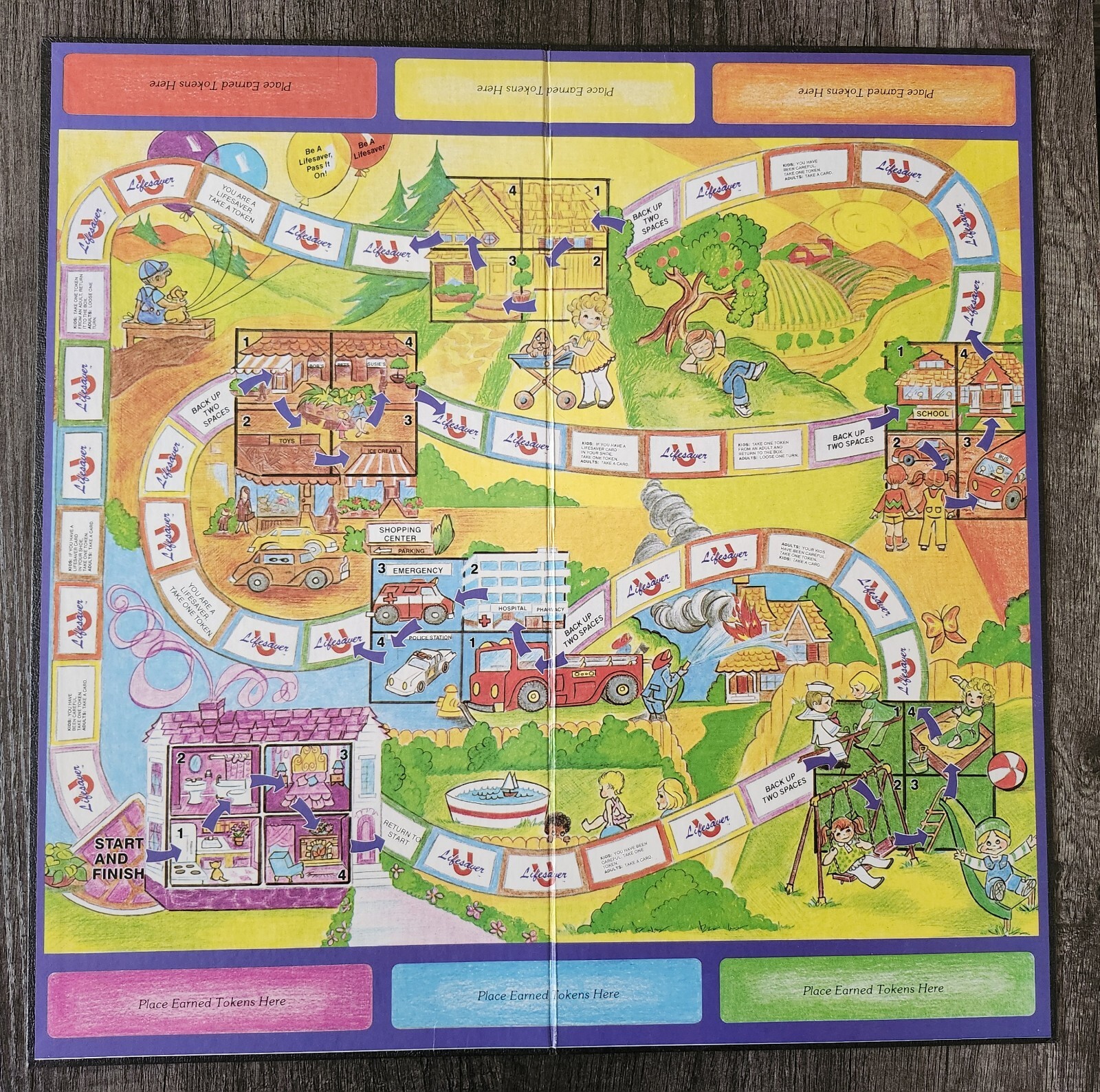 1985 Ungame Lifesaver Game. Parents teach your child safety.