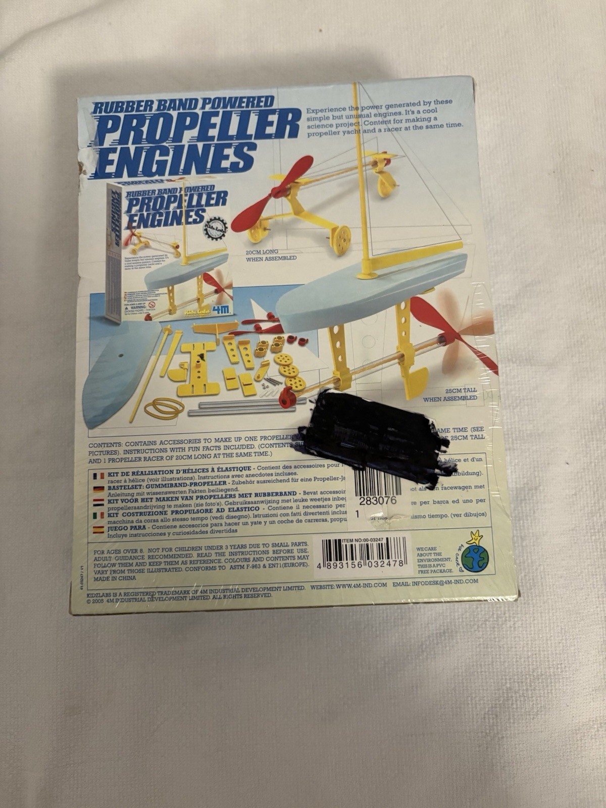 Kidz Labs Build Your Own Rubber Band Propelled Engine Kit New Sealed NIP