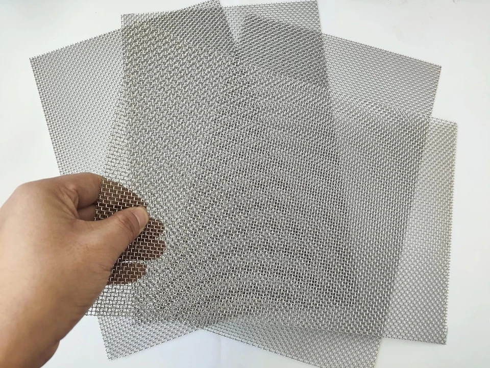 Stainless Steel 10 Mesh Metal Sheets 12×8 Inch for DIY Projects, BBQ, Garden