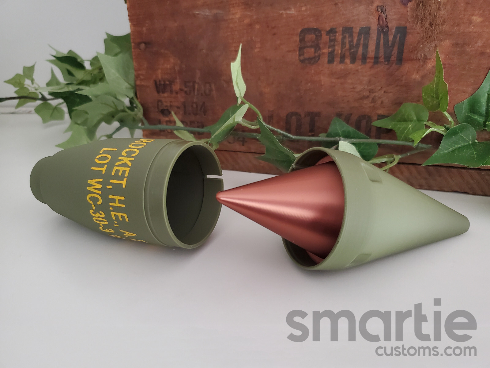 DUMMY M6A1 M7A1 60mm HEAT Bazooka Rocket Round – Accurate Size Plastic Replica