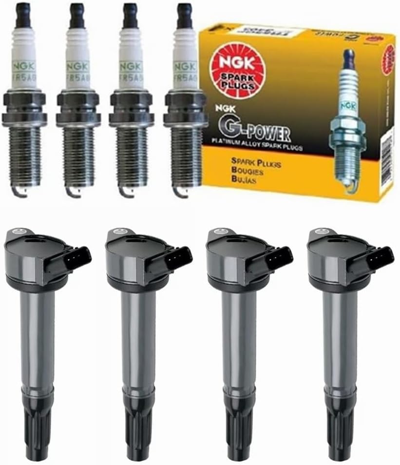 Ignition Coil Pack & NGK G-Power Platinum Spark Plug Compatible With Toyota High