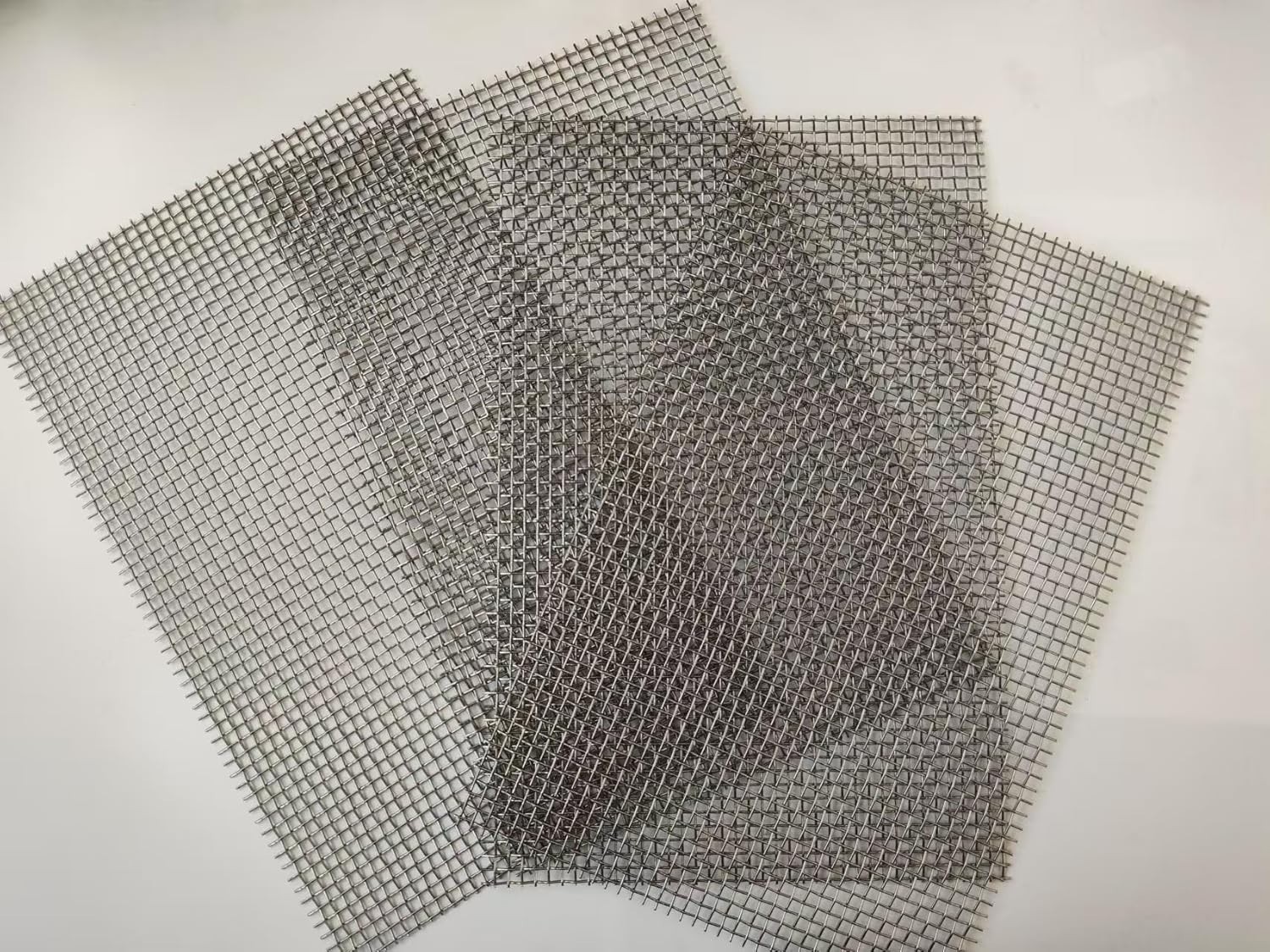 304 Stainless Steel Mesh 10 Mesh, 0.7mm Wire Dia, 4 Pack 12×8 Inch Metal Mesh fo