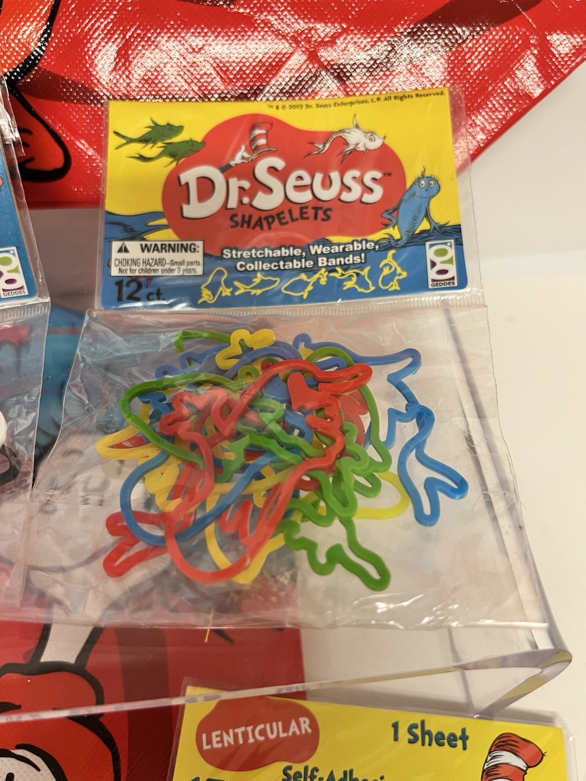 Dr Seuss Learning Bundle 3 Tote Bags Flash Cards ABC Numbers Stickers Classroom