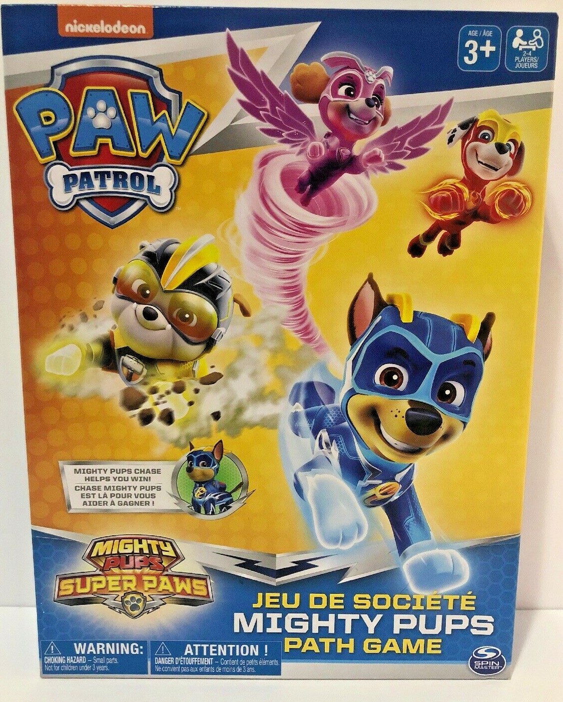 PAW PATROL MIGHTY PUPS PATH GAME 3+ TOYS 2-4 PLAYERS NEW CHASE