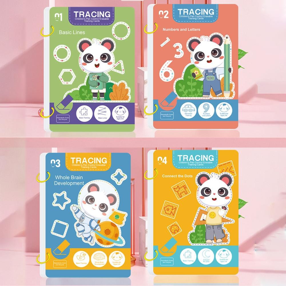 34 Page Childrens Reusable Workbook with Erasable Pen Early Learning Educational