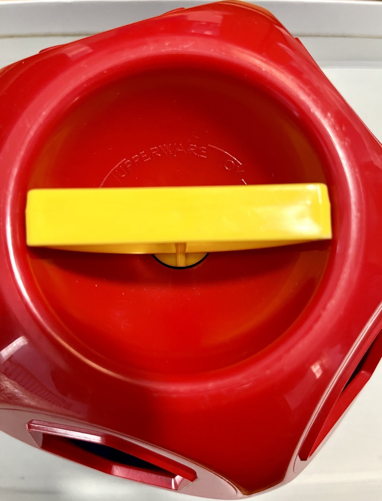 Vintage Blue Red Tupperware Shape O Ball Numbers Sorter Tupperkids Kid Toy