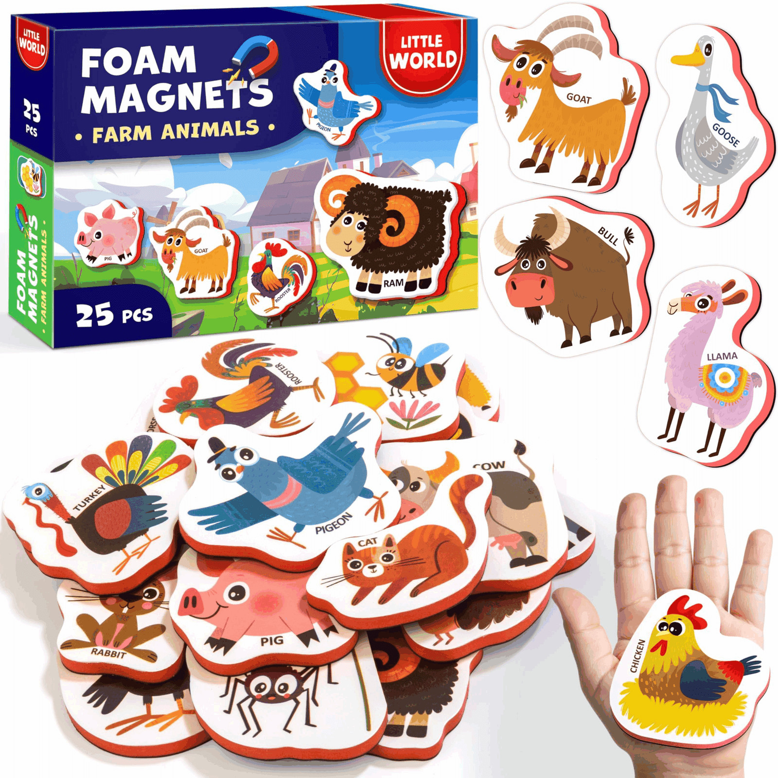 Large Set of Safe Fridge Magnets for Toddlers 1 3 Refrigerator Magnets for
