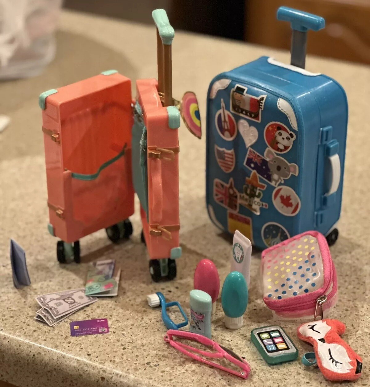 My Life As 18~peachWorld Traveler Case W/Accessories / Blue Traveller Suitcases