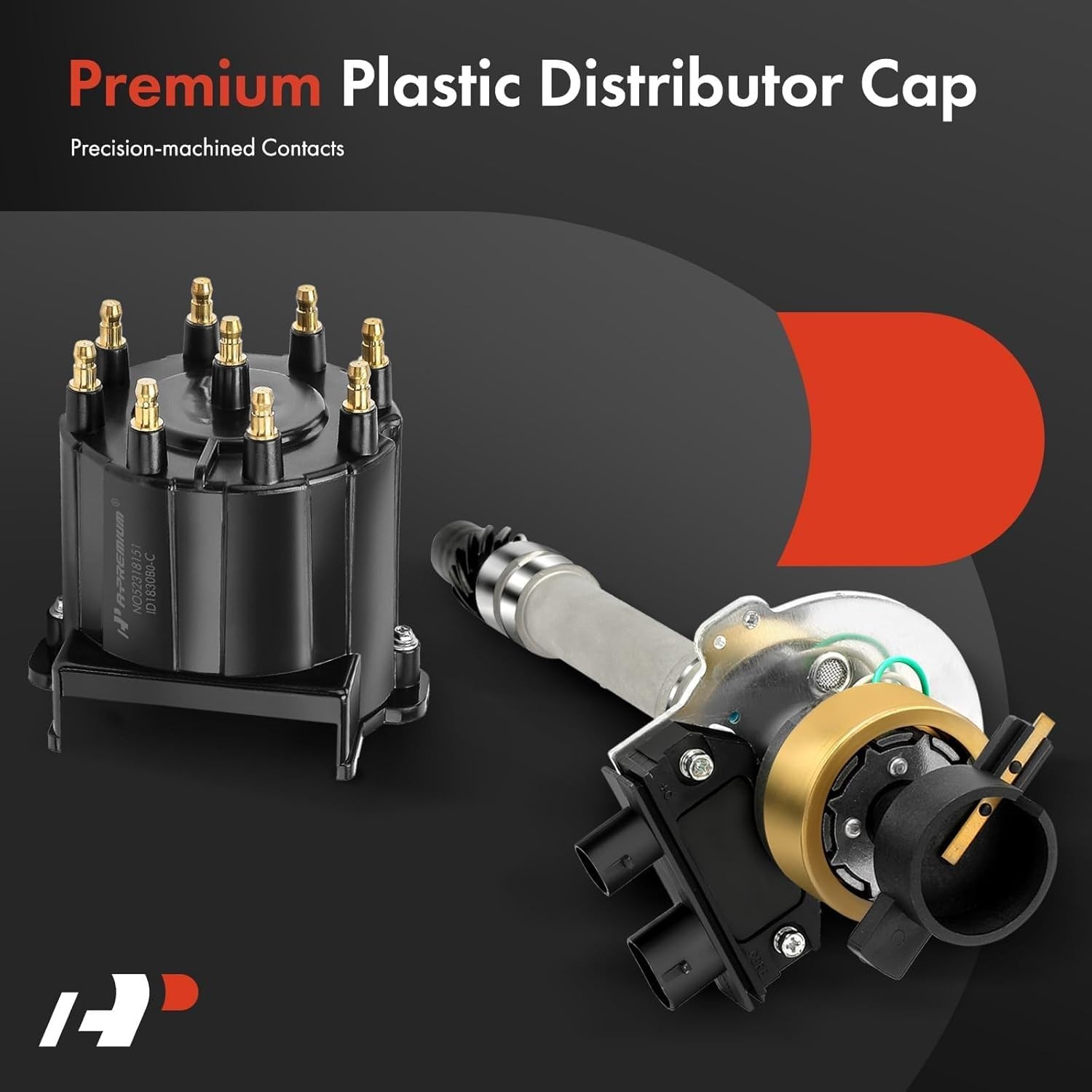 Ignition Distributor with Cap and Rotor Compatible with Chevy, GMC Veh