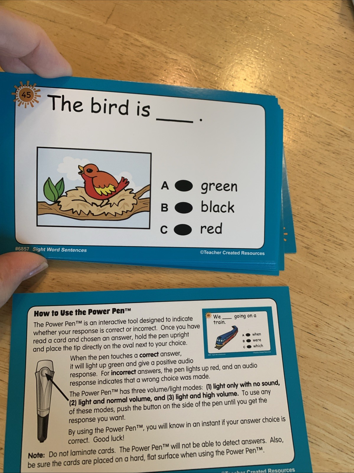 POWER PEN Sight Word Sentences Learning Cards GRADE K-1 53 Cards With Box