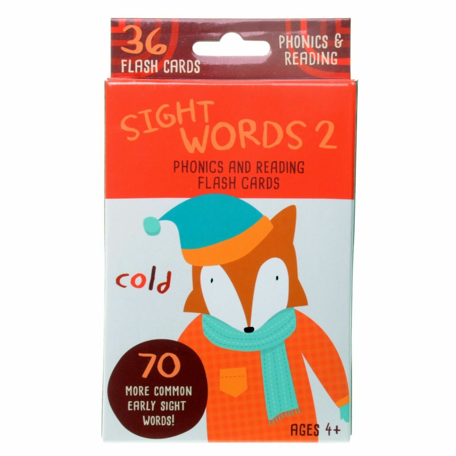 Lot of 4 Phonics & Reading 36 Flash Cards, Sight Words 2, Set of 4