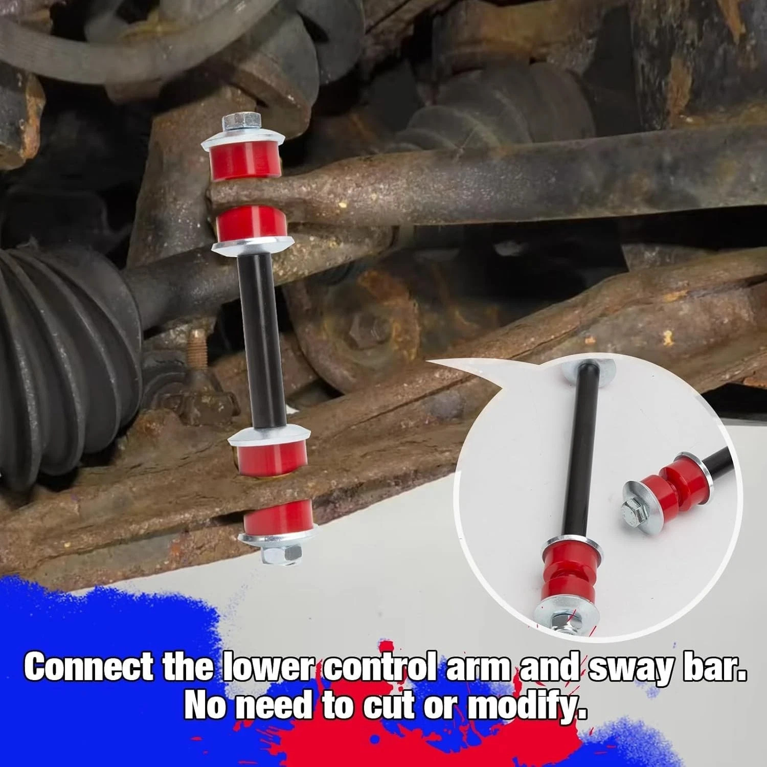 KSP Suspension Stabilizer Bar Link for Chevy GMC Silverado Sierra 1500, Front