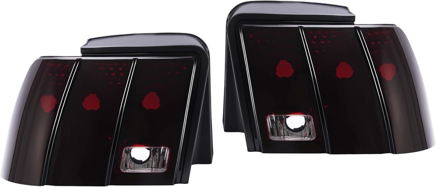 Pair Tail Lights Compatible with 1999-2004 Ford Mustang Replacement for FO281810