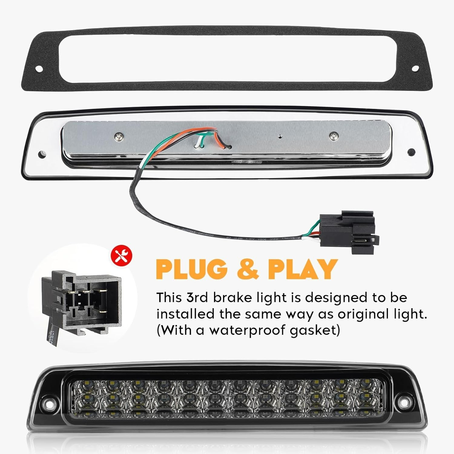 LED Tail Lights Assembly Compatible with Ram 1500 1994-2001, Ram 2500 3500 19…