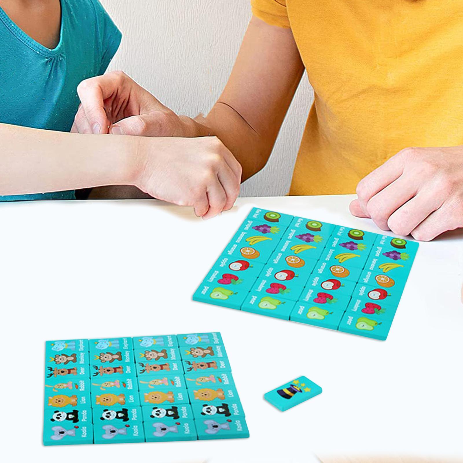 36Pcs Montessori Dominos Toy Cognitive Skills Motor Skill for Preschool Kids