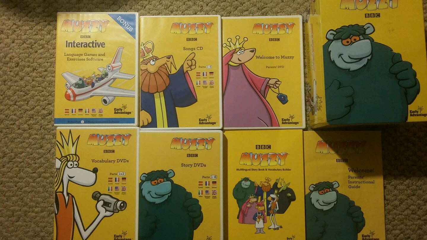 Muzzy BBC Multilingual Language Lot (Spanish, French, German, Italian, English)