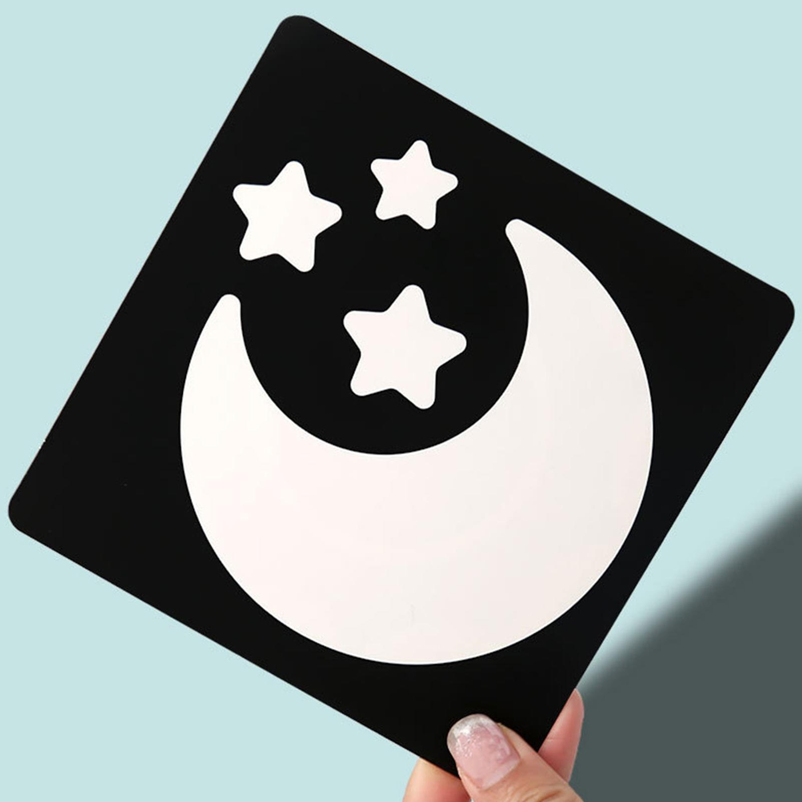 Black And White Baby Sensory Flash Cards Visual Stimulation High Contrast Cloth
