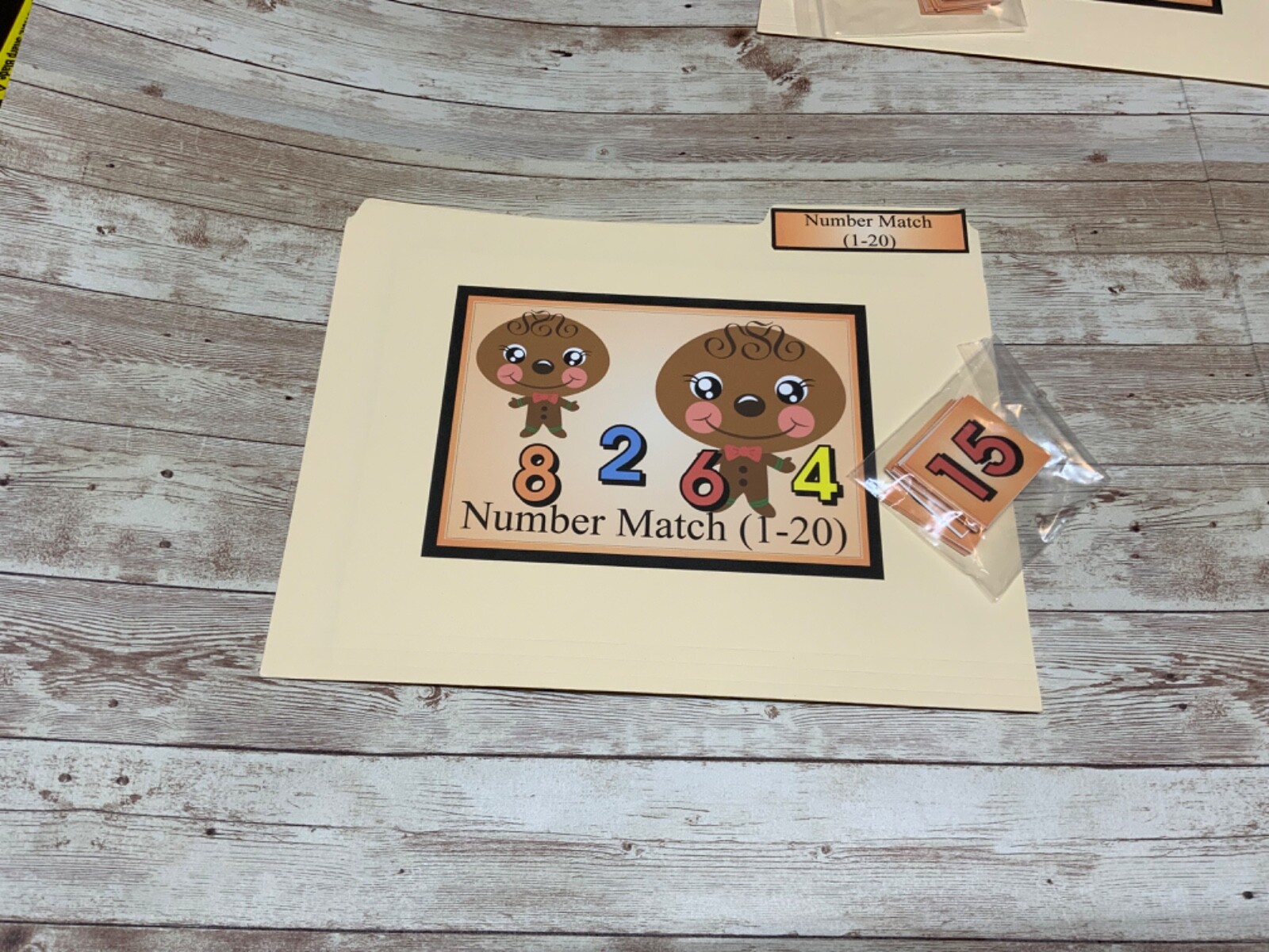 DIY- Gingerbread Man – 5 File Folder Set – Activity Set – Uncut