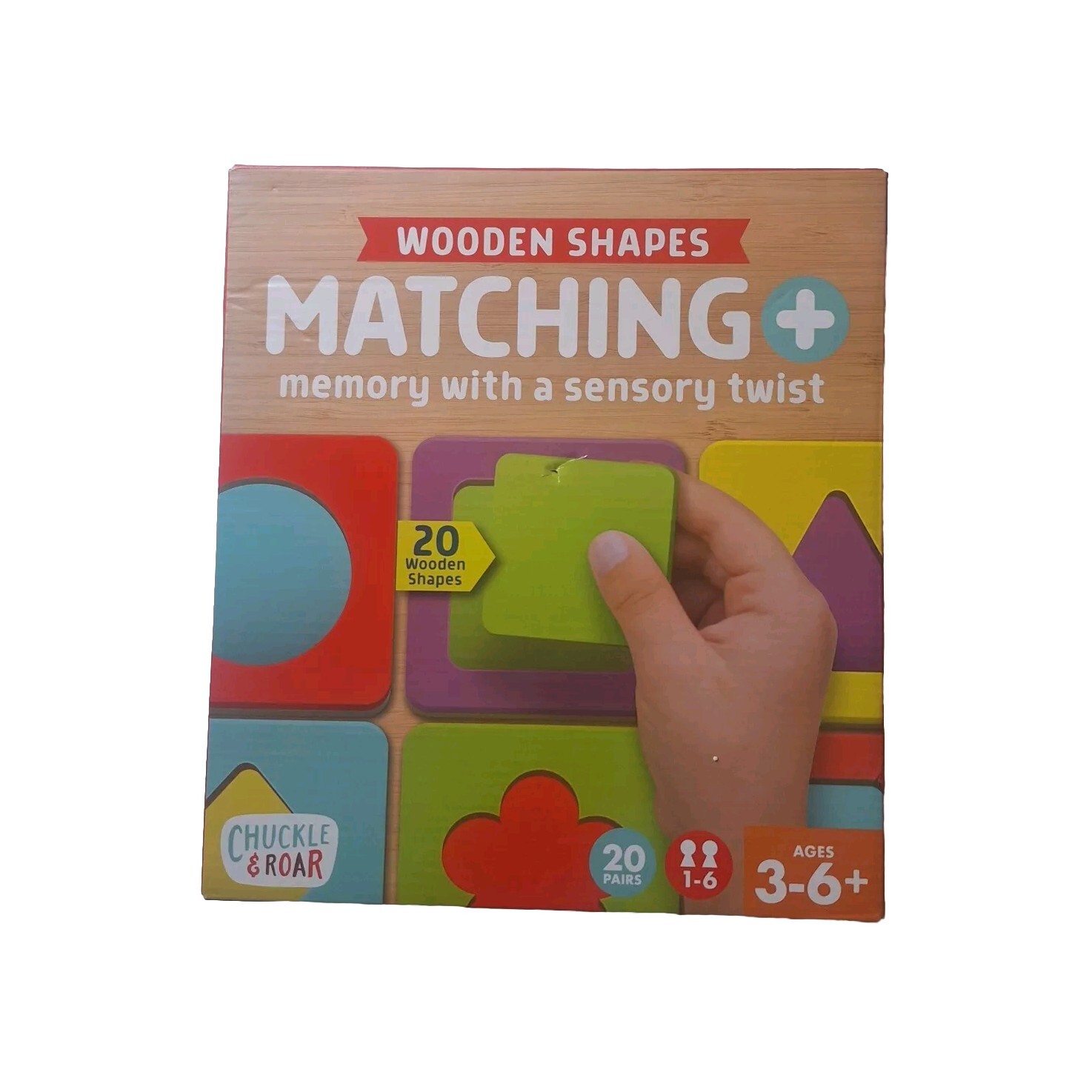 Wooden Shapes MATCHING + Memory With A Sensory Twist By CHUCKLE & ROAR