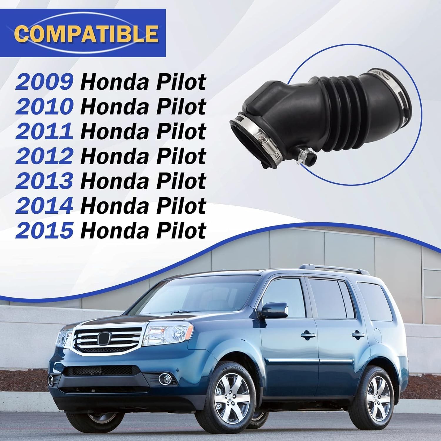 Air Cleaner Intake Hose Tube for 2009 2010 2011 2012 2013 2014 2015 Honda Pilot