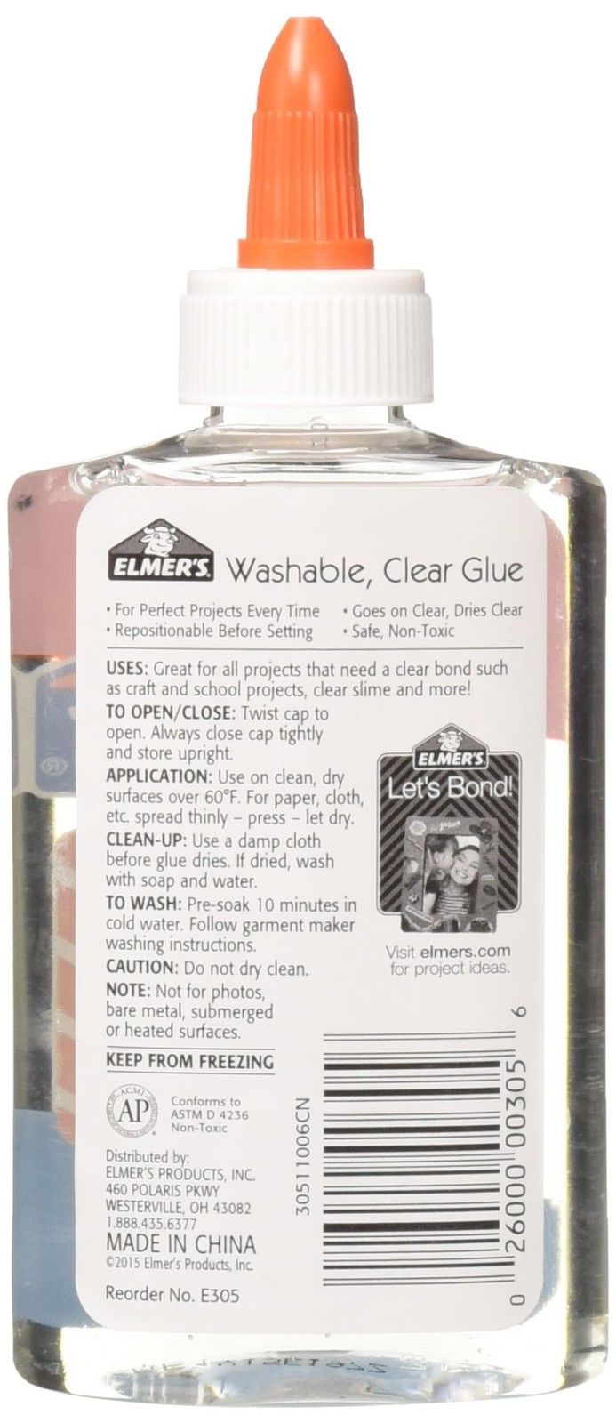 Elmer’s washable clear glue 4 count Clear
